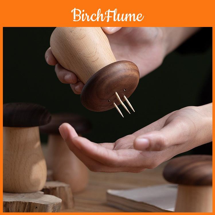 Wooden Toothpick Holder With Black Walnut Lid For Home Dining And Hotel Decor