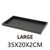 Rectangular Solid Wood Pallet Black Beige Leather Tray Home Soft Decoration Aroma Storage Tray Living Room Entryway Organizer