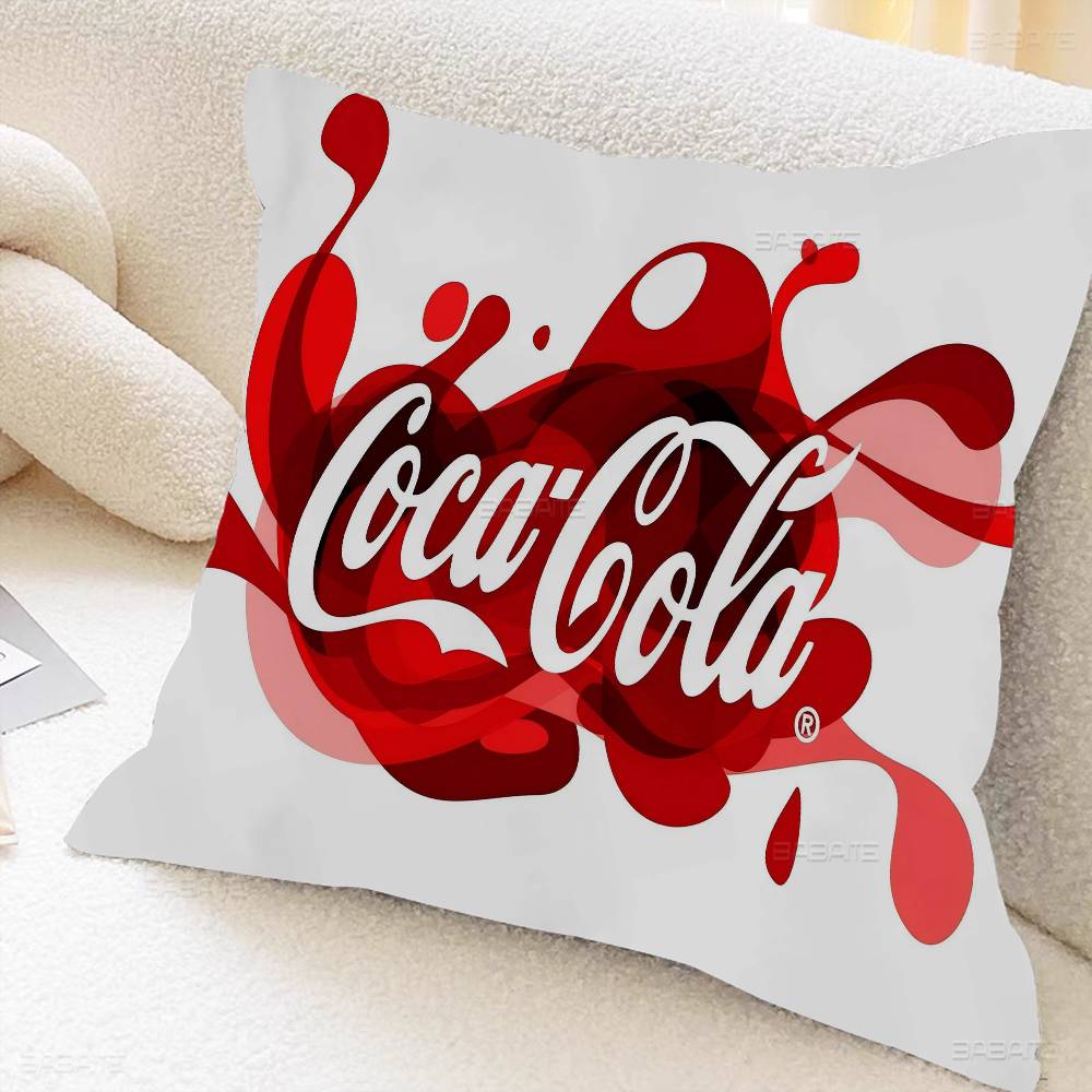 C-COCA-COLAS Pillowcase toon Gift Cushion Cover Bedroom Home Sofa Chair Seat Decor pillow case