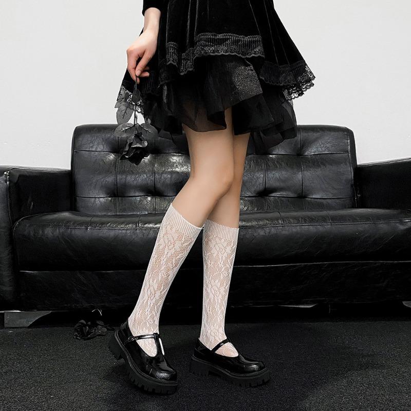 Lace lace tube socks children Lolita calf socks J cute sweet long tube thin olita