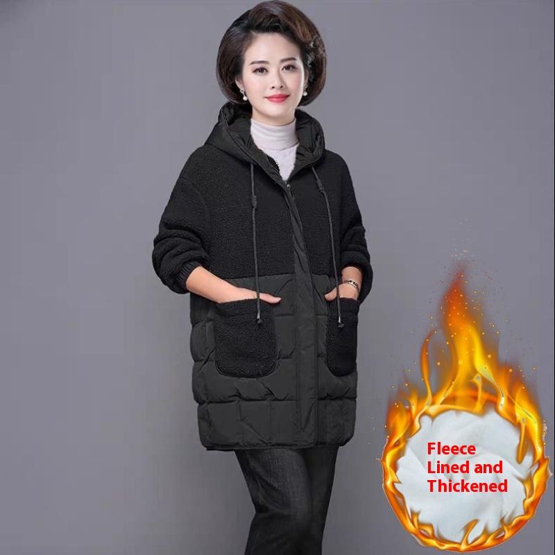 Women's Padded Coat for Autumn and Winter, Suitable for Elderly and Middle-aged Women; Thick and Warm.