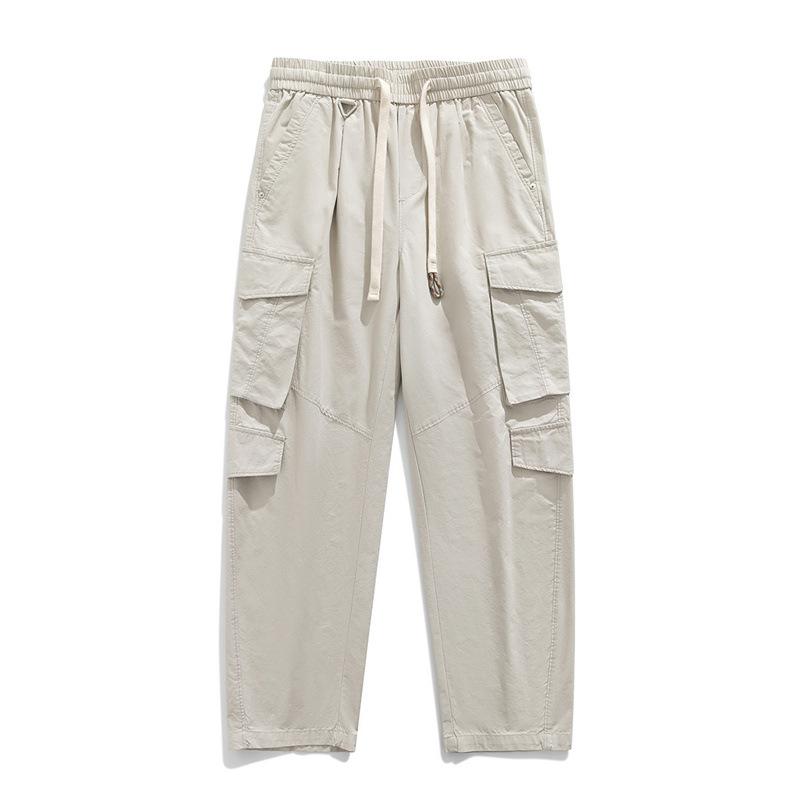 Loose Straight Leisure Wide-leg Tooling Men's Outdoor Trousers Pure Cotton Retro Slim Fashion Joker.
