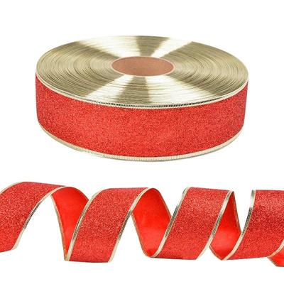 1Pcs Christmas Tree Decoration Ribbon Room Decor Party Decoration Christmas Ornaments Supplies 50mm