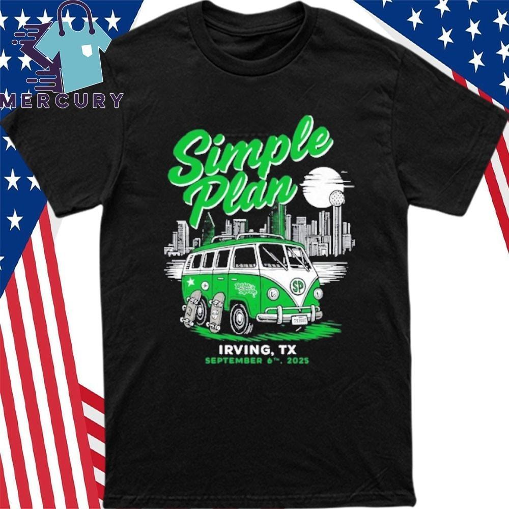 Simple Plan Павильон в Toyota Music Factory, Ирвинг, Техас. 06 Сен 2025 Футболка Унисекс Футболка XL