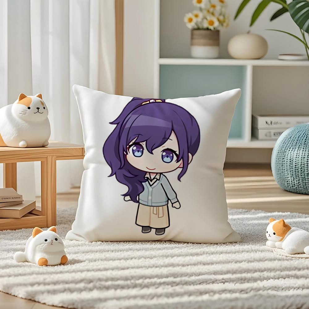 AAsahina Mafuyu Chibi Pillow Case Silky elegant Comfort Sofa Bed Invisible zipper