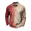Men's Casual Long Sleeve Quick Dry Mesh Golf Shirt with Halloween Print
