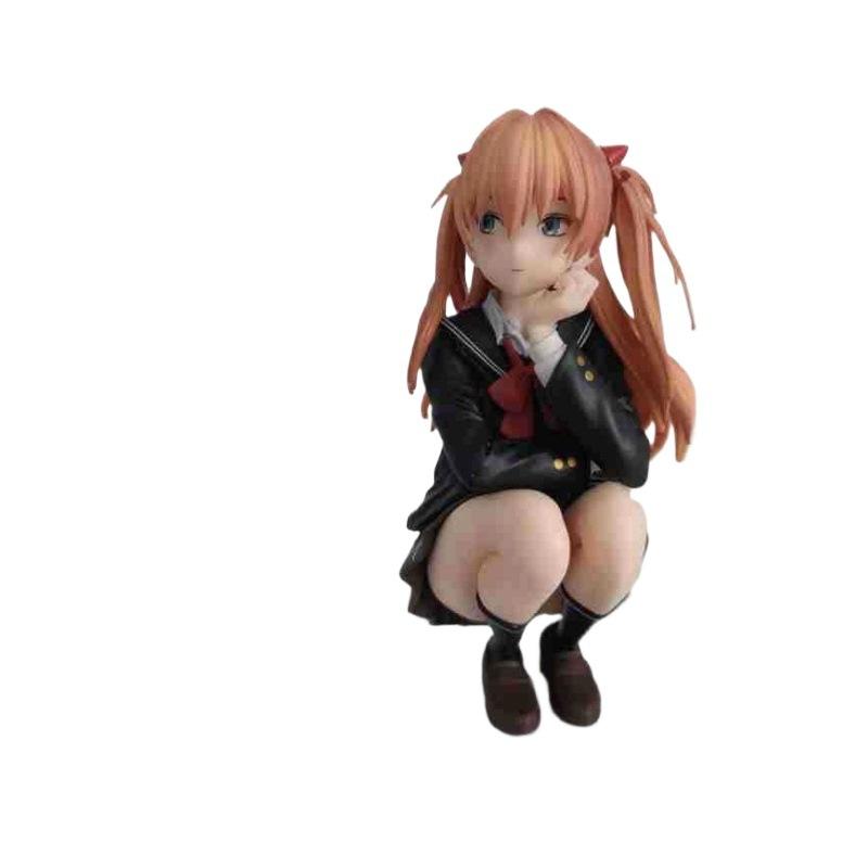 Crouching Asuka Figure New Century Warrior Large-scale Two-dimensional Beautiful Girl Anime Figure Model Ornament Batch