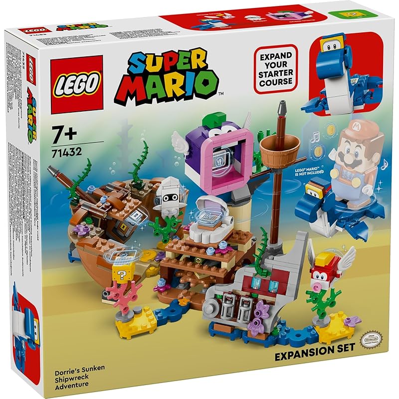 Lego Super Mario Dossy a potopená loď průzkumné hračky hračka dárek narozeniny kostka Vánoce chlapec holka dítě 7 let 8 let 9 let