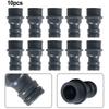 New Practical Garden Hose Pipe Garden Irrigation Water Adapter Quick Connector 1/2 Inch Male Threa 10Pcs ABS Black