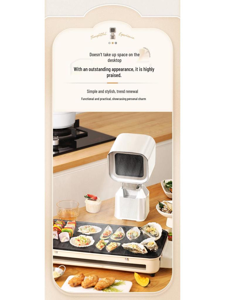 Mini Extractor de Humo Portátil y Purificador de Aire para Barbacoa y Olla Caliente