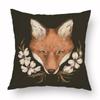 Flower Fox Pillowcase Cushion Animal skull Print Sofa Soft Pillowcase Retro Living Room Bedroom Home Decor Pillowcase