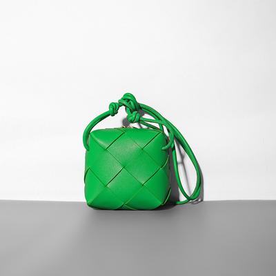 2024 New Small Bag Woven Small Square Bag Box Bag Lingge Knitting Small Cross Shoulder Mini Bag Flap Bag