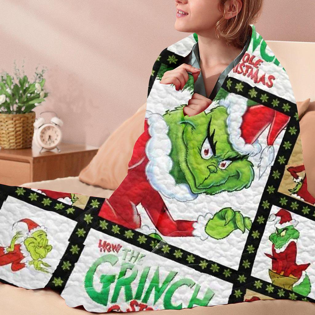Green Monster- Flannel Blanket Comfortable Flannel Digital Print Blanket
