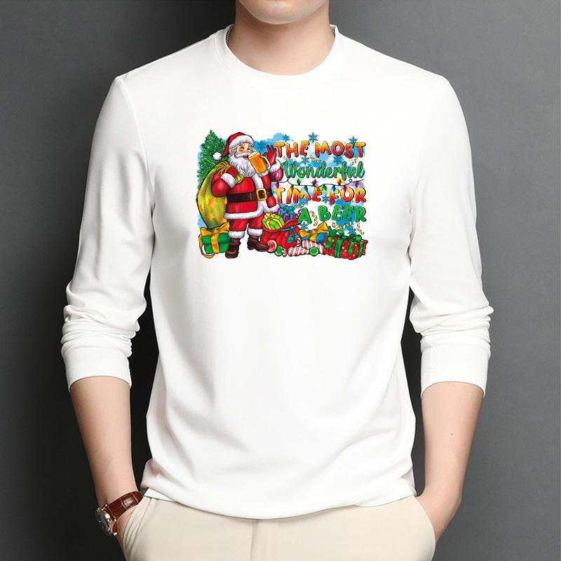 Christmas Gift From Santa Claus Patches On Clotes Thermal Press A-Level Washable Hoodies Tops Diy Vinyl Patches For Girl Boy