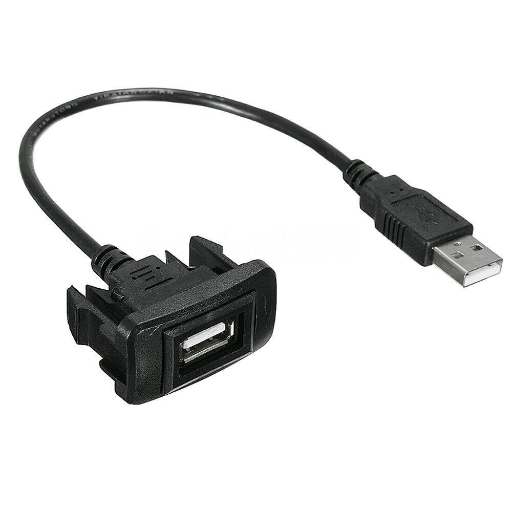 Extension Cable USB Adapter Black Car Center Console