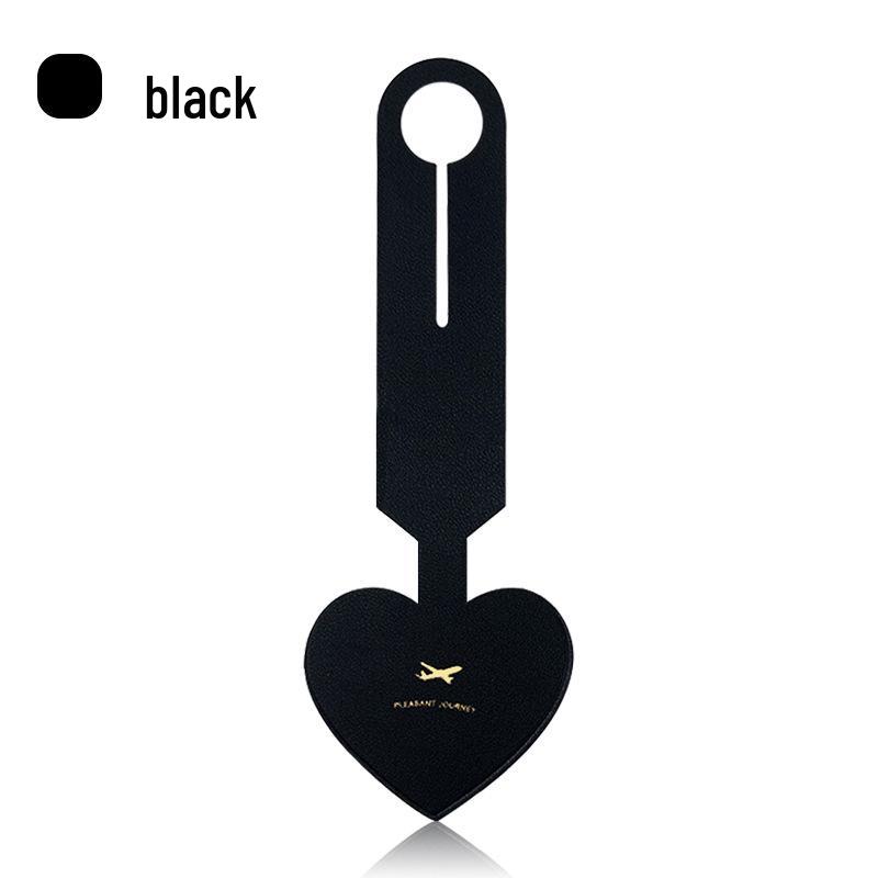 

Кожаная багажная бирка: Бирка с именем для чемоданов и посадочных талонов, защищающая от потери чёрный