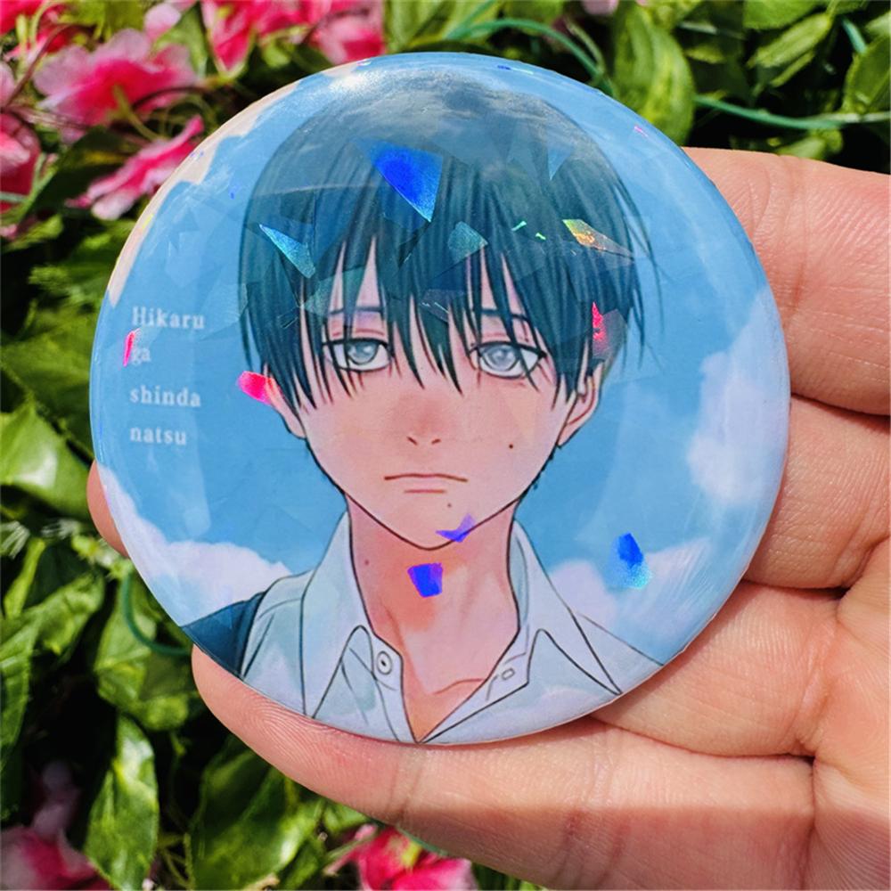 

58mm Anime The Summer Hikaru Died Tsujinaka Yoshinori Cosplay COSTUME Badge Pin SPTE Tinplate Brooch Prop Xmas Gift 58mm