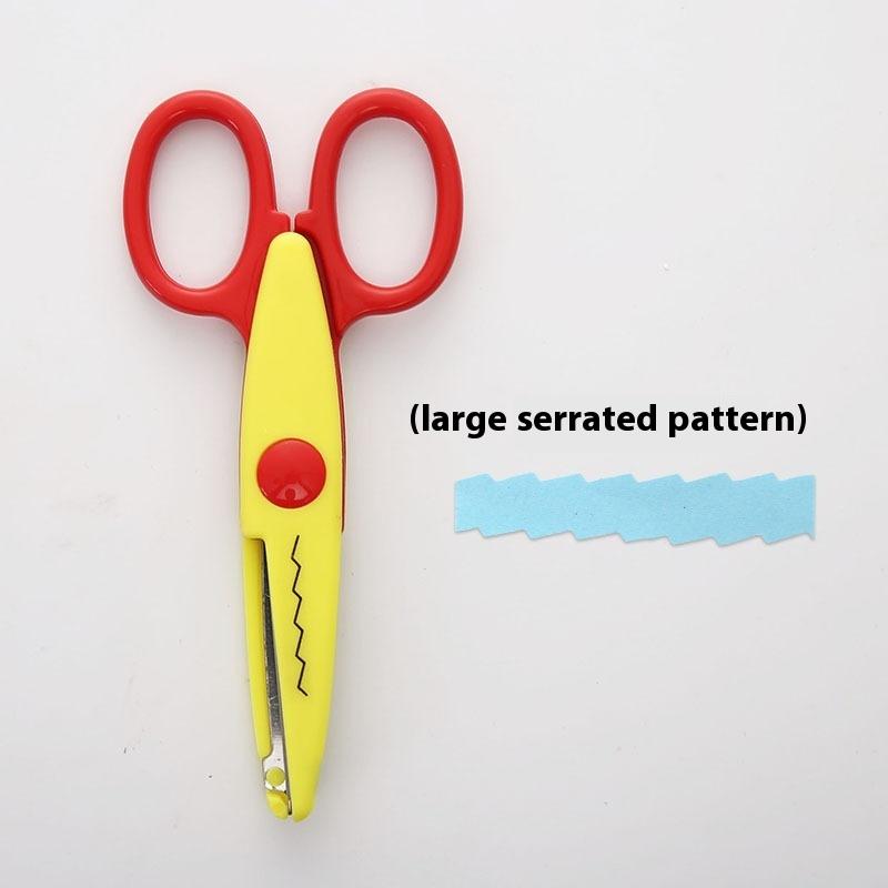 Minimalistic Lace Scissors Wavy Pattern Small Round Head Children Special Student Art Tool Stationery Scissor For Scrapbooking