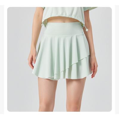 Saia Desportiva Feminina de Golfe Saia Desportiva de Secagem Rápida Cintura Alta Plissada Curta Meia Saia Roupa de Yoga