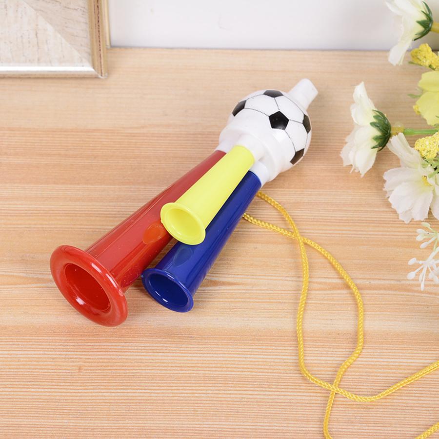 3/6pcs 3-Hole Plastic Football Style Horn Creative Party Chearing Sounding Props Party Ball Game Lively Atmosphere Creation Tool