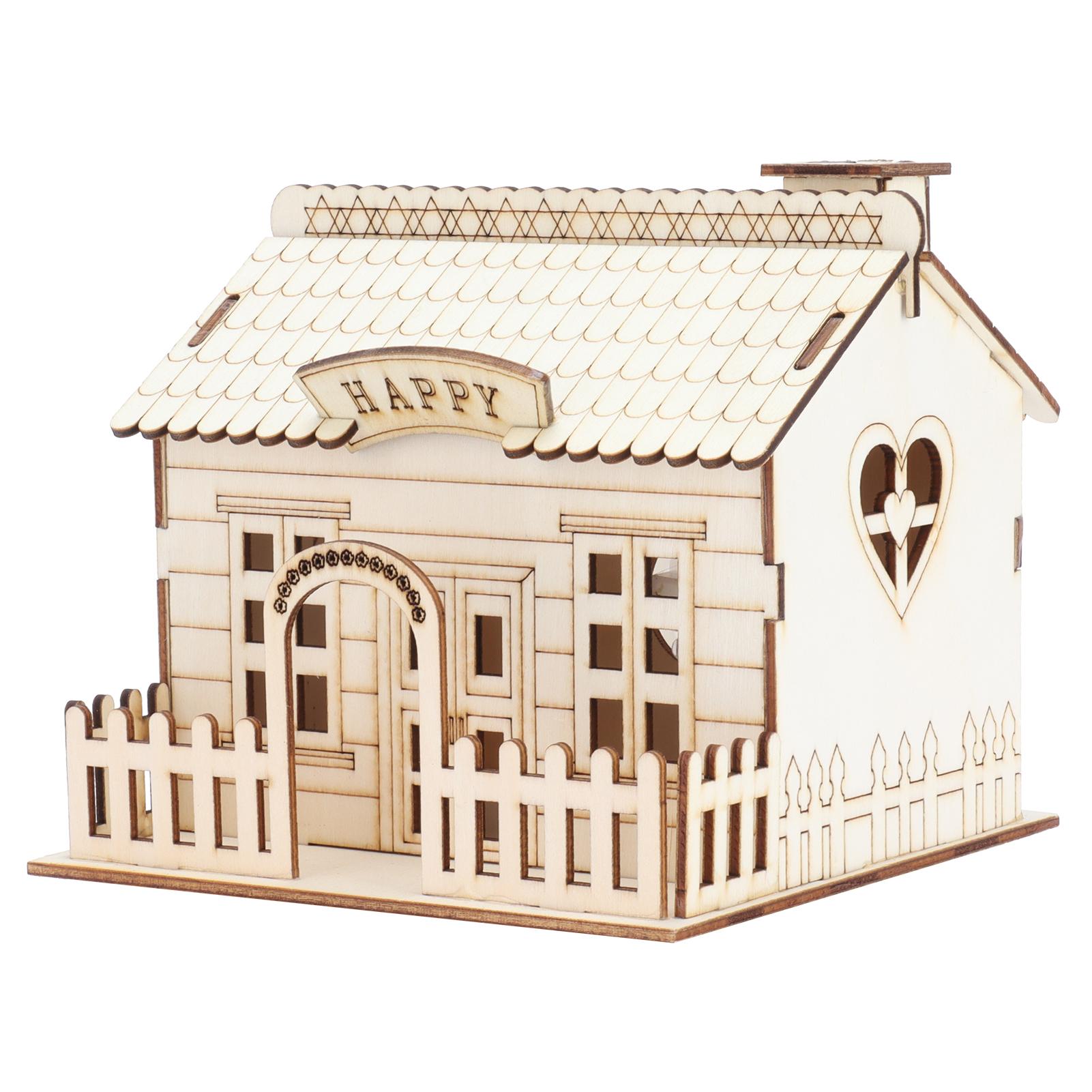 

Деревянная вилла, дом-копилка, копилка со светодиодной подсветкой, украшение дома, подарок для детей