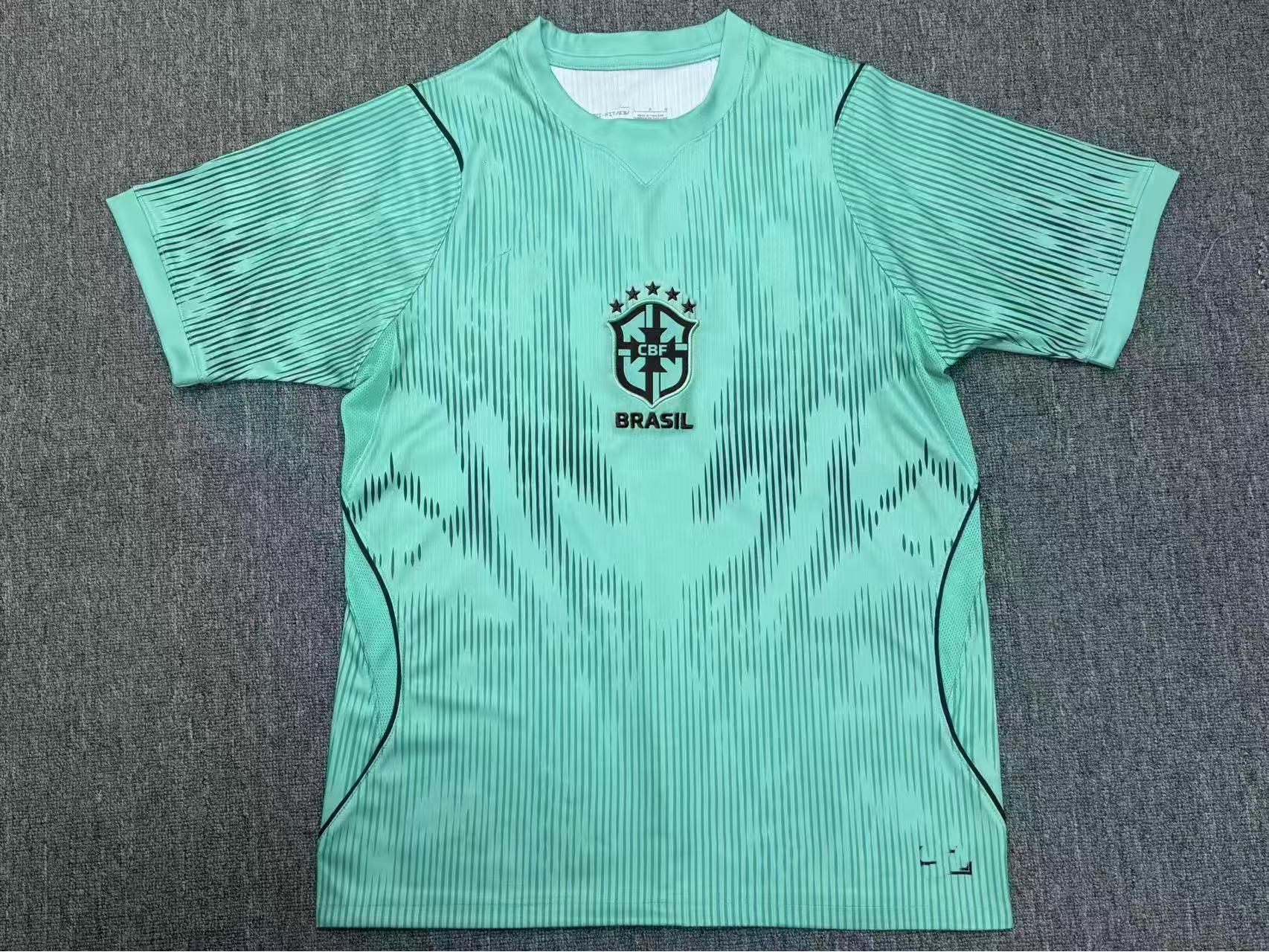 

Brazil Fan Short Sleeve Custom Football Jersey 2627 M