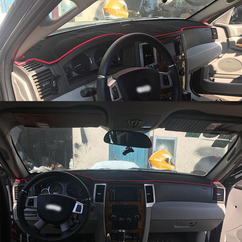 Για Jeep Grand Cherokee III 2006-2010 Ταμπλό Κάλυμμα Ταμπλό Πίνακας Οργάνων Αντηλιακό Μαξιλάρι Διακοσμητικά