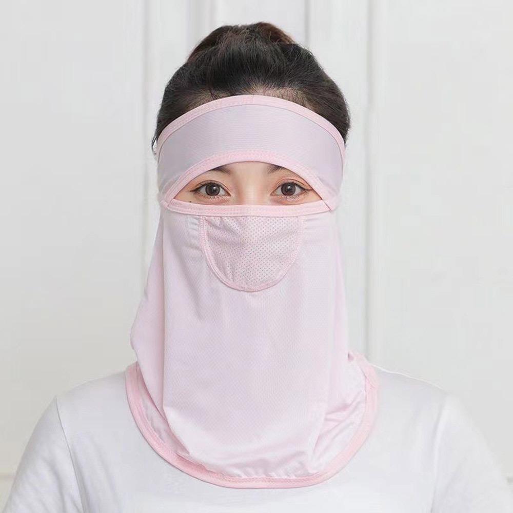 New Ice Silk Cycling Face Mask Thin Breathable Ice Silk Face Mask Uv Sun Protection Face Cover Men Women