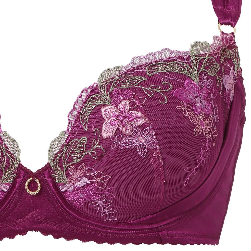 Charming Glamor Bra Fruity Flower M022 D65 [Amostyle] Women's (Purple)