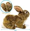 [VIAHART] Brown Rabbit Brigid Plush Toy Brown Medium Size (Approx. 25cm) Fluffy and Soothing Rabbit Toy Washable Plush Toy [Used]