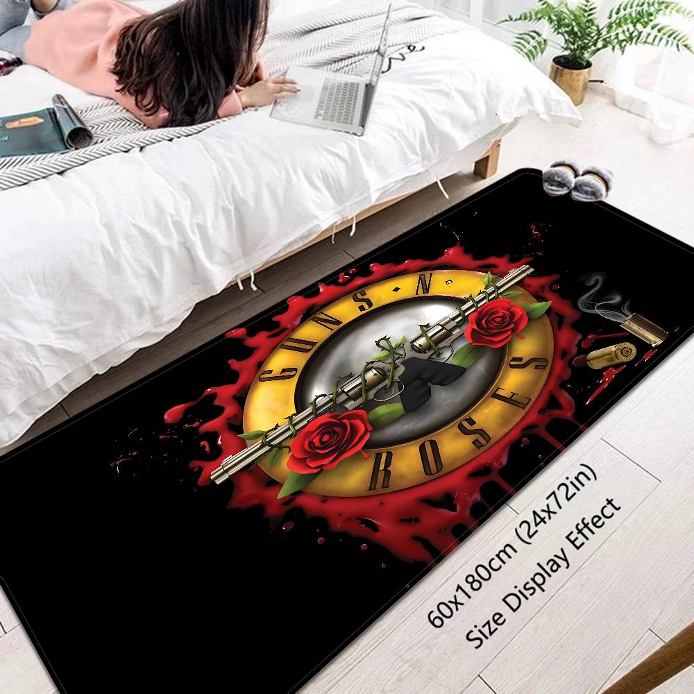 Cool Band G-Guns N-N R-Roses Rock Room Mats Anti-slip Absorb Water Long Strip Cushion Bedroon Mat Household Carpets