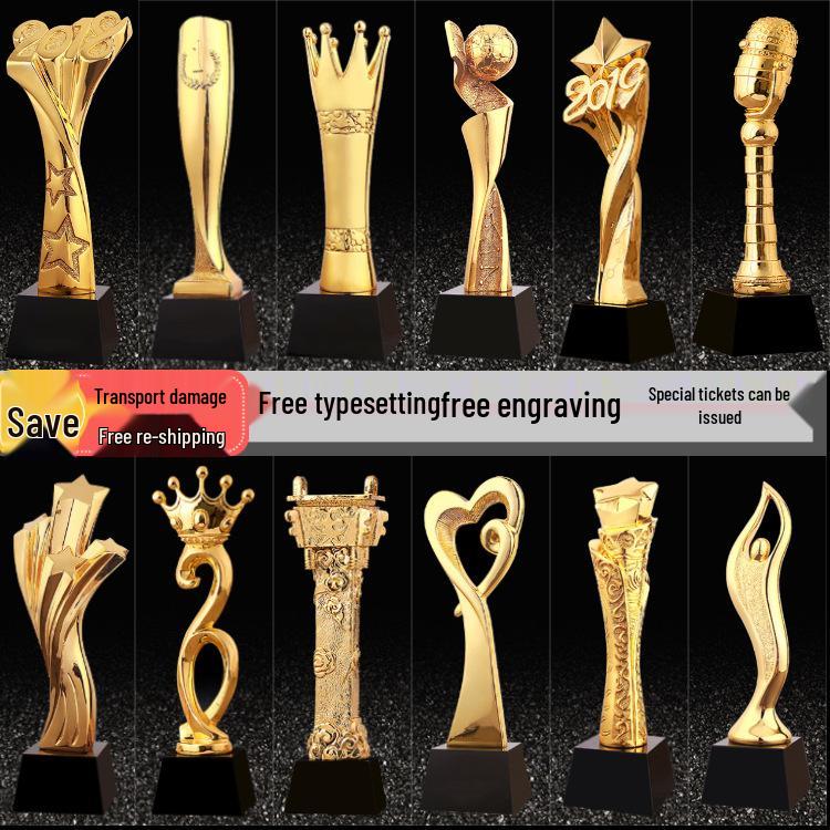 Prix Annuel Créatif Personnalisé en Cristal K9: Trophée en Résine et Verre