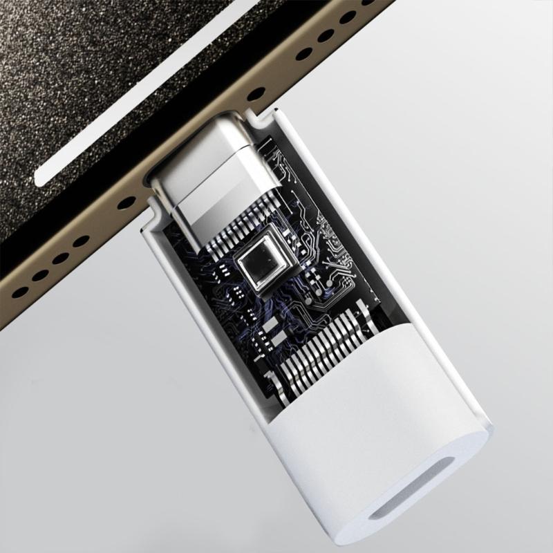 USB C To 8Pin Earphone Adapter Type C Male To 8Pin Female Connectors for Cellphone Tablet No Charging