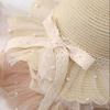 Lace Wide Brim Straw Cap Sun Protection Sunshade Fisherman Hat New Holiday Travel Beach Bags
