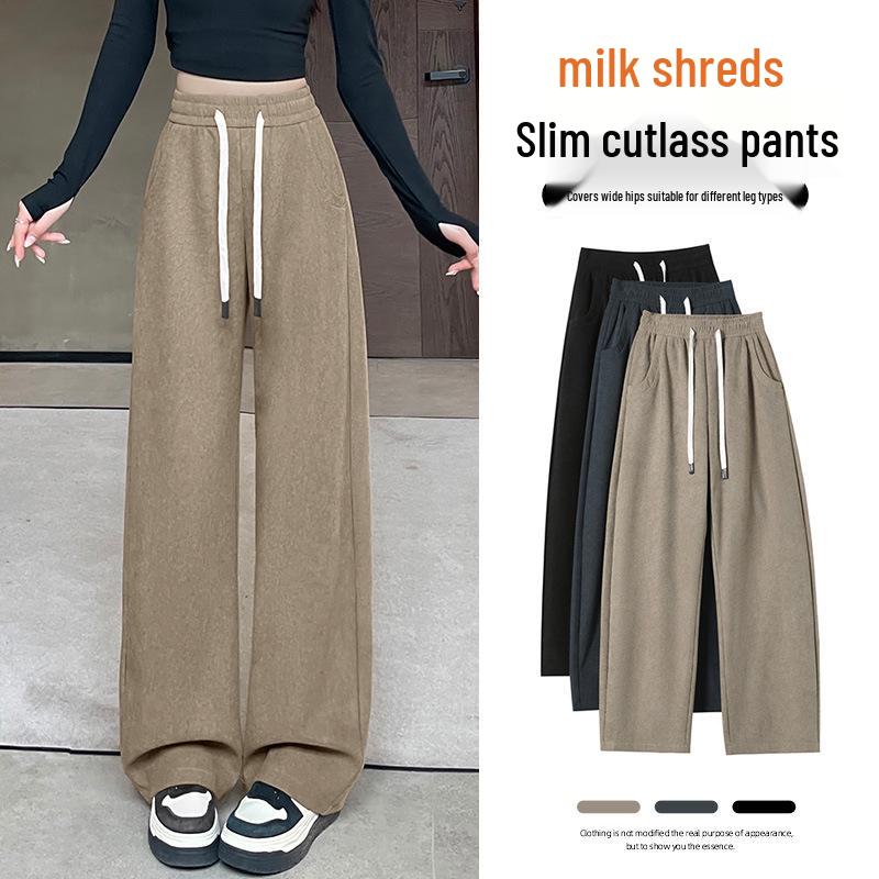 

Plus Size High Waist Loose Wide Leg Draping Pants for Women - Spring 2025, 200 lbs, Casual Fit L
