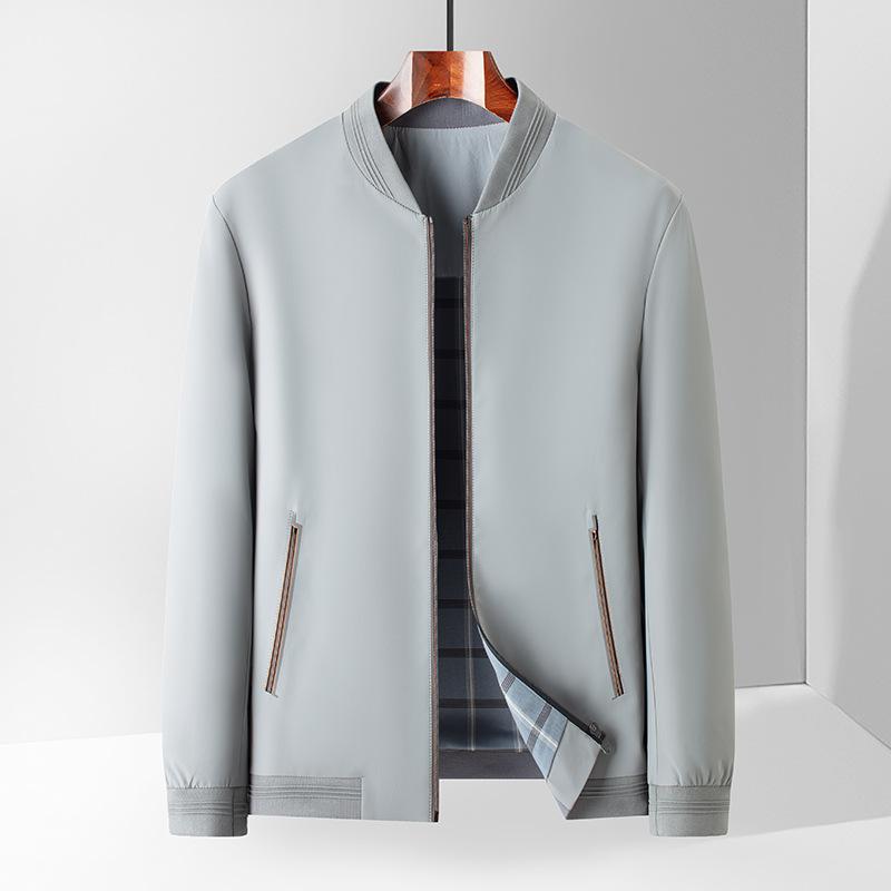 New Men's Jacket Spring and Autumn Jacket Middle-aged High-end Business Casual Jacket Dad Lapel Top