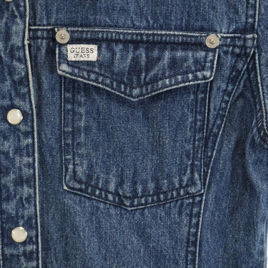 Guess Short Sleeve Denim One Piece 16Y Blue Kid's Used
