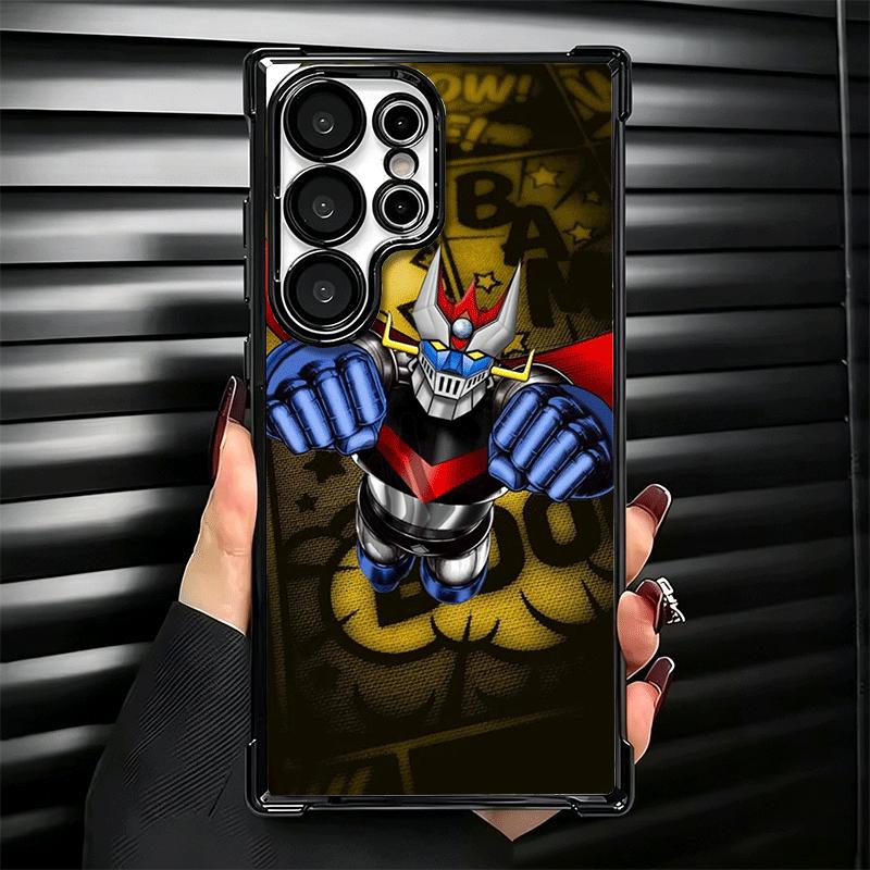 M-Mazinger Z Anime Plating Phone Case For Samsung Galaxy S24 S25 FE S26 Edge S23 Ultra S22 S21 Plus S20 Anti-Fall Airabag Cover