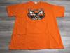 Vintage Jagd T-Shirt Rothirsch Camp Wildtiere Größe XL Orange Kurzarm Tee