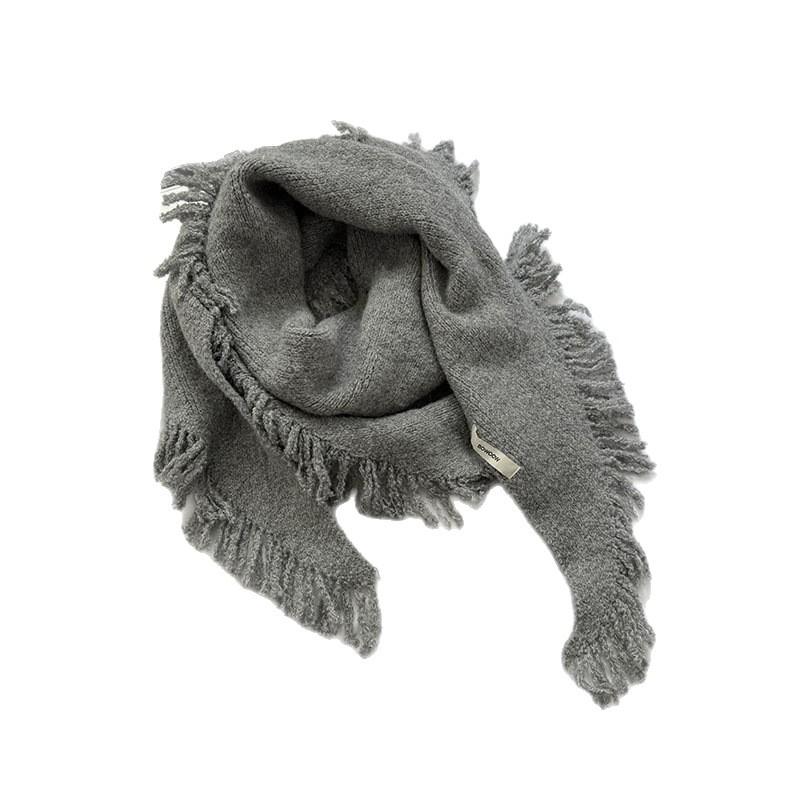 New Autumn and Winter Fashionable Versatile Wool Shawl Knitted Scarf for Women Winter Warm Neck Scarf Triangle Scarf Outer Wear