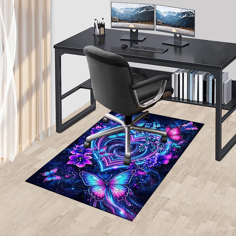 1PC Butterfly Heart Non-Slip Floor carpet, Office, family, bedroom, Studio - Large Area Rug, Vibrant Colors, Longlasting Material-X448