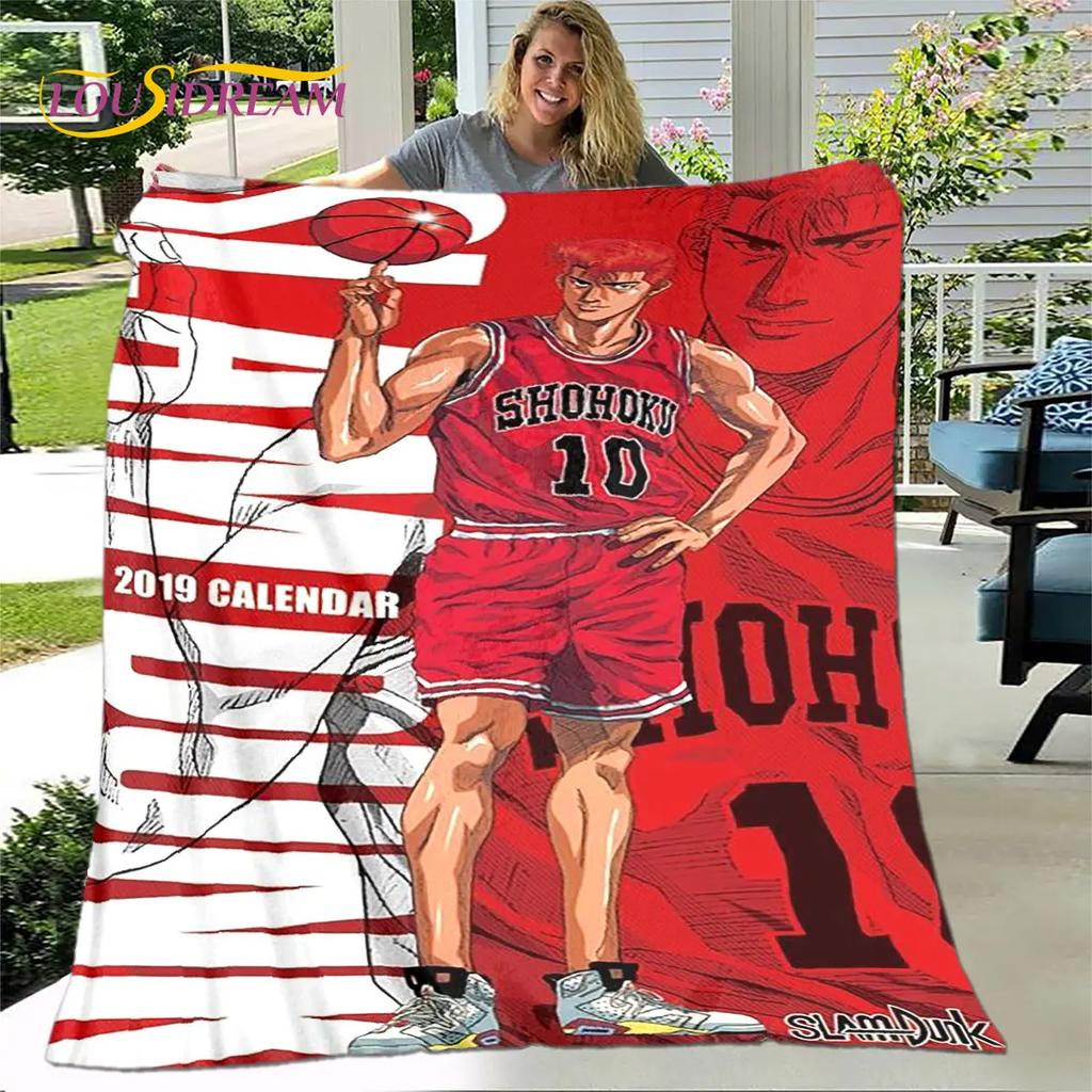 Slam Dunk Anime Karikatür Yumuşak Peluş Battaniye, Flanel Battaniye Atmak Battaniye Oturma Odası Yatak Odası Yatak Kanepe Piknik Örtüsü Bettdecke
