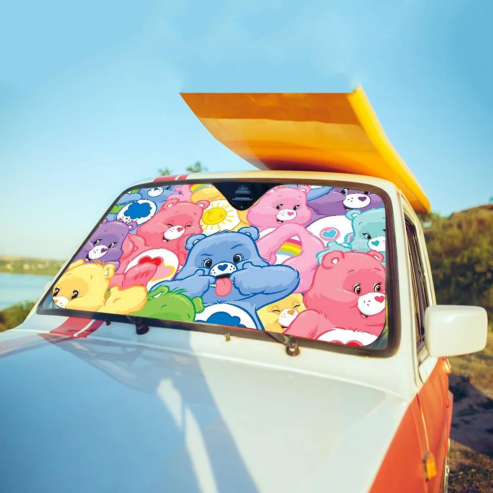 Cartoon Car Sunshade: Windshield Sun Protection & Heat Insulation