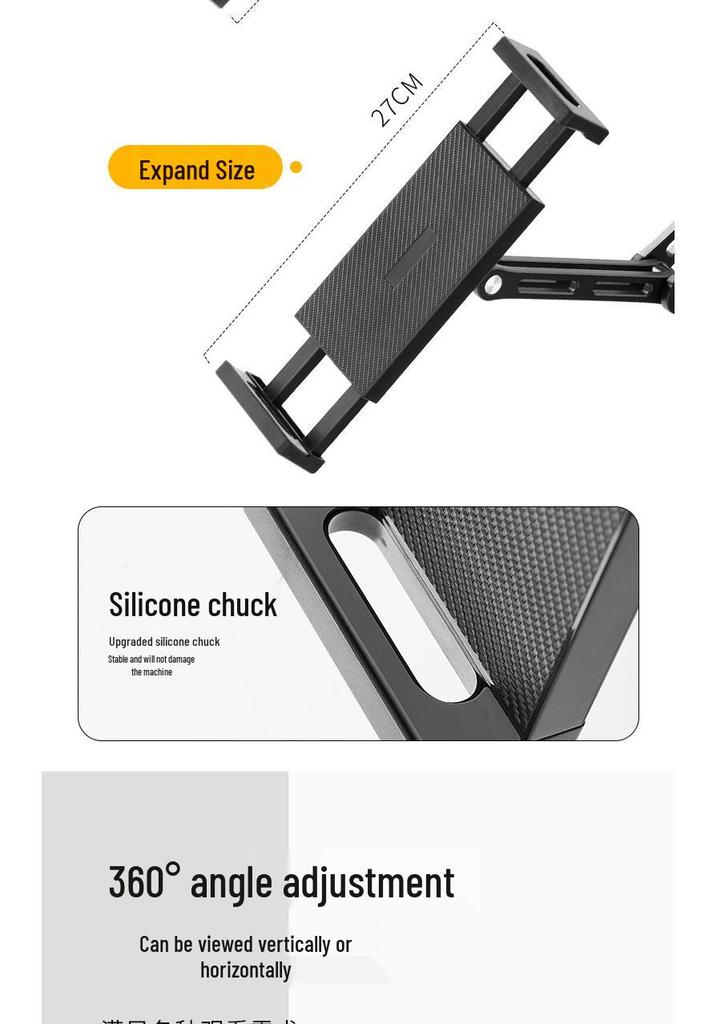 Doppelnutzbarer Aluminium-Wandhalter für Handy & Tablet - Faltbare, drehbare Halterung