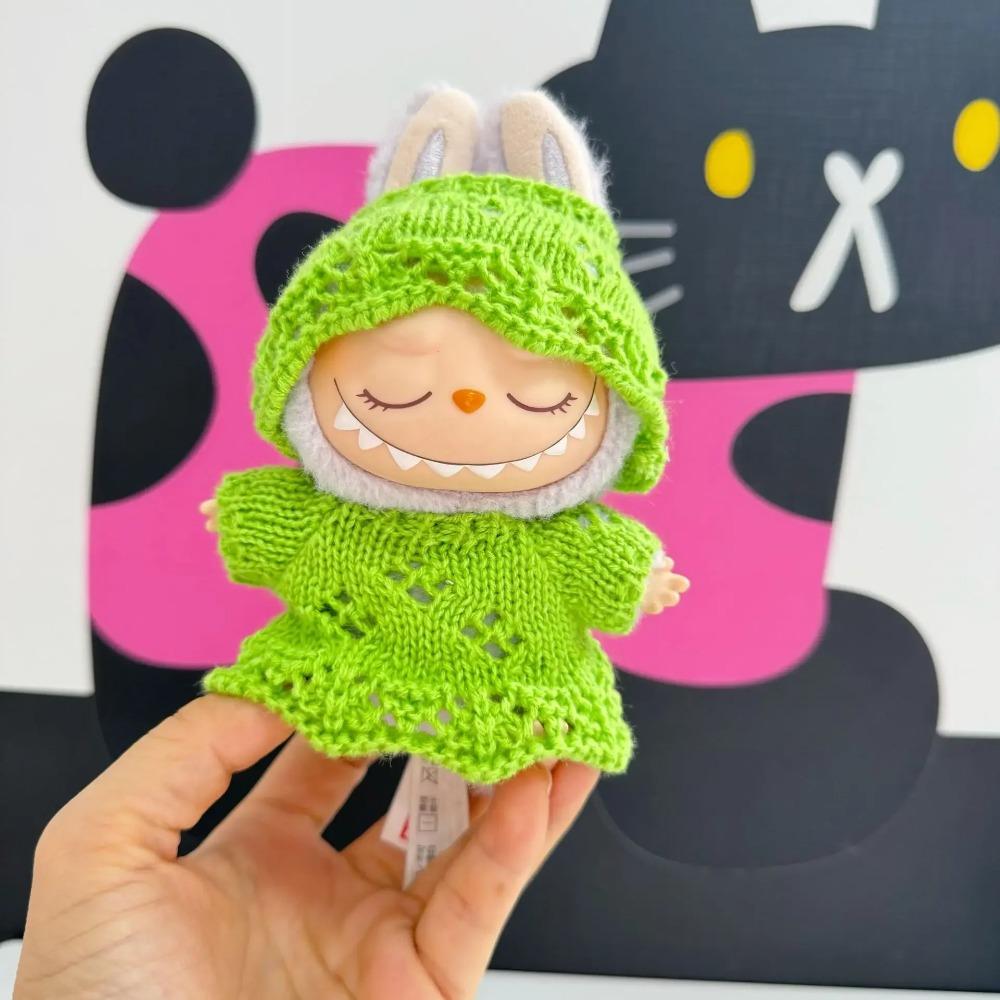

For Labubu clothing pendant Labubu wearing hollow knitted dress hat stylish cute set gift no dolls