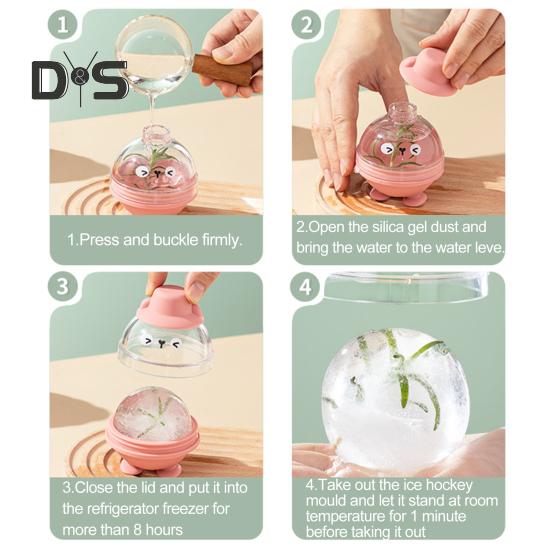 Safe Sphere Mold Enkel demolding Nyhet Silikon Ice Cube Ball Maker