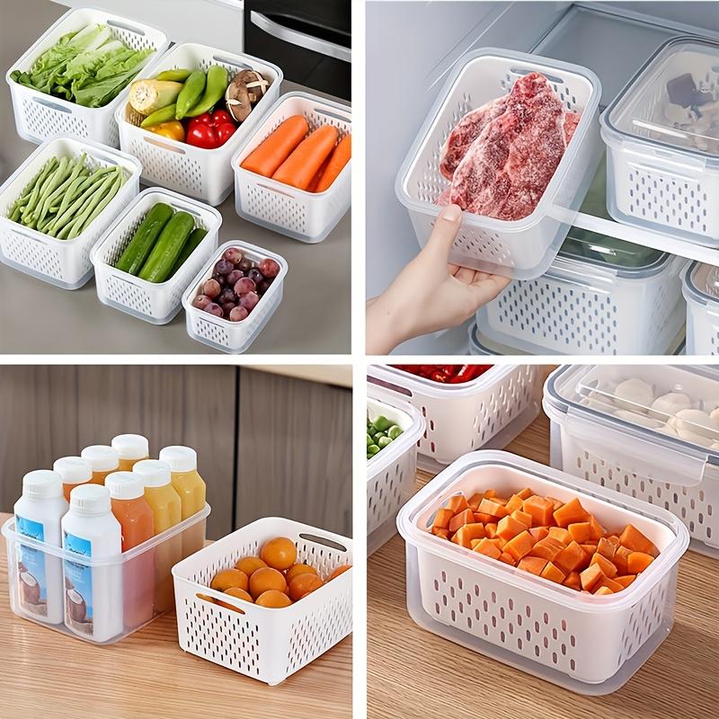Contenitori Alimentari in Plastica - Ermetici, Adatti al Congelatore, Riutilizzabili, Scatole Multiuso per la Conservazione in Cucina, Adatti per Frutta, Verdura