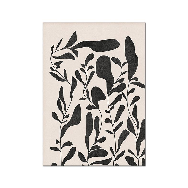 Boho Botanical Leaf Poster Flower Vase Woman Line Art Print Abstract Canvas Painting Modern Wall Picture Living Room Home Decor