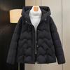 Women's Hooded Coat Ladies Winter Cotton Coat Thickened Warm Jacket