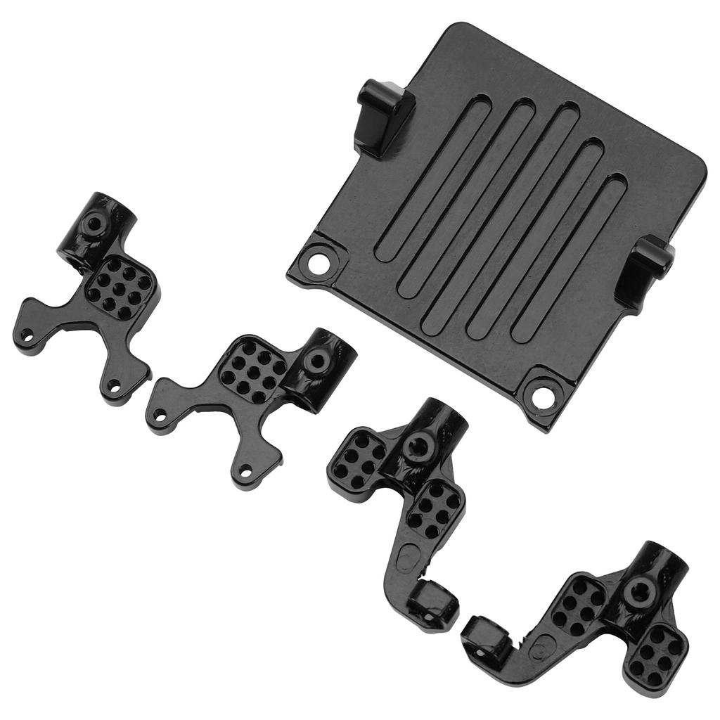 Aluminum Alloy Receiving Rack Shock Absorber Bracket for Axial SCX24 90081 1 24 RC CarBlack